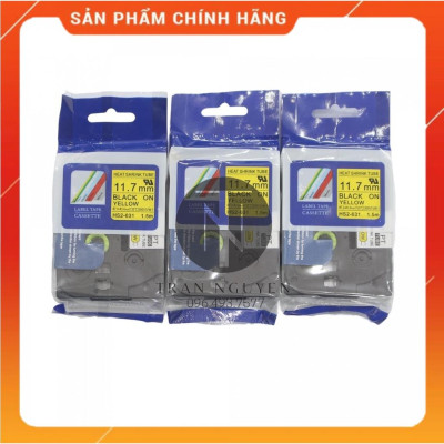 Ống co nhiệt Brother HS2-631 - Đen nền vàng 11.7mm x 1.5m - Hàng nhập khẩu