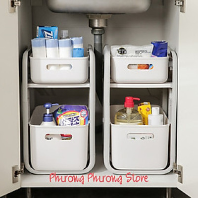 TỦ KỆ ĐỂ ĐỒ HÀN QUỐC ĐA NĂNG CÓ BÁNH XE NGĂN KÉO TRƯỢT CAO CẤP