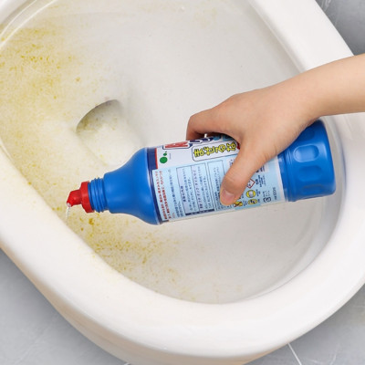 Combo chai nước tẩy toilet đậm đặc 500ml + Viên thả khử mùi toilet/ nhà vệ sinh 15g - made in Japan