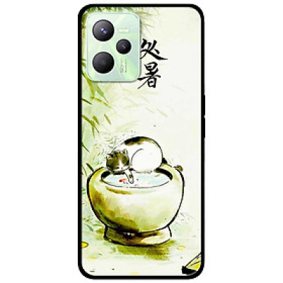 Ốp lưng dành cho Realme C35 mẫu Mèo Chậu Nước