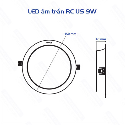 Bộ Đèn LED OPPLE Âm Trần US - Tiết Kiệm Năng Lượng, Ánh Sáng Dễ Chịu