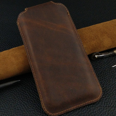 Bao Da Rút cho IPHONE Có Quai Cài Da Bò Sáp