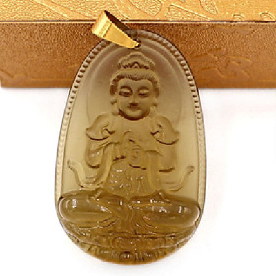 Mặt Phật Đại Nhật Như Lai đá Obsidian size lớn 5cm - phật bản mệnh tuổi Mùi, Thân