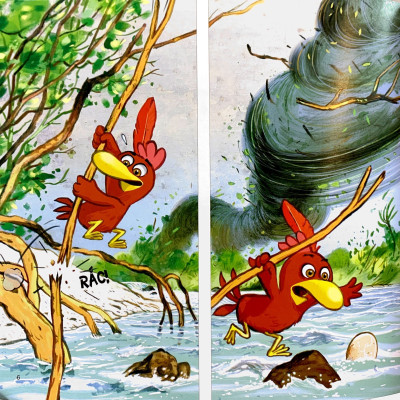 Sách: Lại chuyện xóm gà - Tập Pitikok và những quả trứng kỳ cục