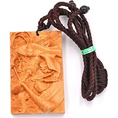 Vòng cổ mặt gỗ hoàng đàn khắc hình Tôn Ngộ Không MG42