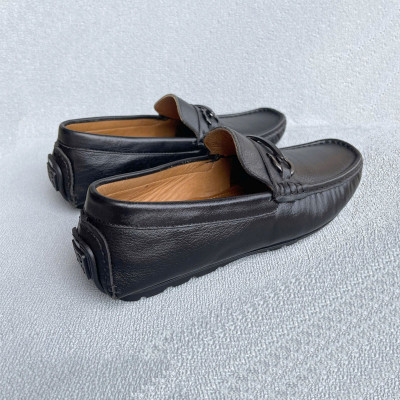 Giày Nam Da Bò Cao Cấp Trường Hải Đế Cao Su GN303 hai màu đen, nâu