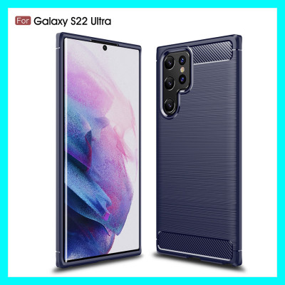 Ốp Lưng Chống Sốc Cho SamSung Galaxy S22 Ultra, S22 Plus Hiệu RUGGED ARMOR Vân Sợi Carbon, Bảo Vệ Camera Sau - Hàng Chính Hãng