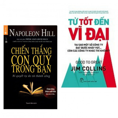 Combo làm giàu hay : Chiến thắng con quỷ trong bạn + Từ tốt đến vĩ đại - Tặng kèm bookmark thiết kế 