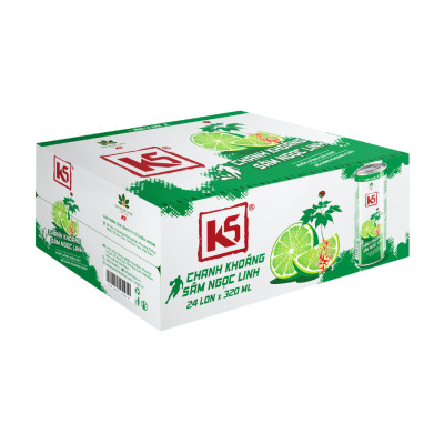 Nước Tăng Lực K5 Sâm Ngọc Linh Lốc 6 Lon Vị Chanh Khoáng (320ml/Lon)