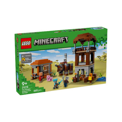LEGO MINECRAFT 21278 Đồ Chơi Lắp Ráp Trạm Canh Của Kẻ Cướp Và Quái Thú Ravager (665 chi tiết)