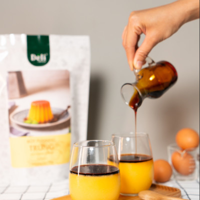 Pudding trứng Déli - Tách lẻ 250gr - chuyên dùng làm topping trà sữa - thơm béo, mềm mại