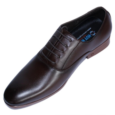 Giày tây nam Huy Hoàng cột dây màu nâu đất HT7508