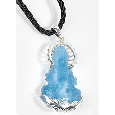Mặt Dây Chuyền Phật Bà Quan Âm Aquamarine Ngọc Quý Gemstones