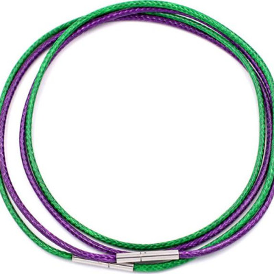 Combo 2 sợi dây vòng cổ cao su xanh lá + tím DCSXLI1