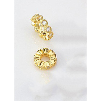 Combo 2 cái charm bạc vách ngăn hạt đính đá trang trí - Ngọc Quý Gemstones