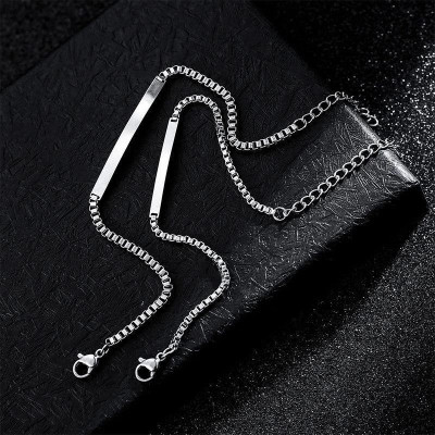 [Khắc tên] [Ghi Chú] Vòng  Cặp Khắc Tên Miễn Phí Lắc  Đôi Nam Nữ Bạn Thân - 1402