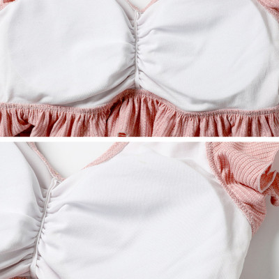 Bộ bơi nữ 3 chi tiết kim tuyến, bikini kèm váy quây xinh xắn, chất bơi dầy dặn đẹp | KT055