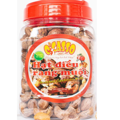 1Kg Hạt Điều Rang Muối Vỏ Lụa Loại A O