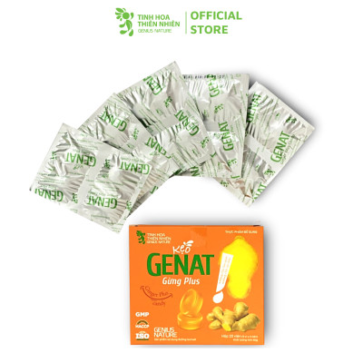 [QUÀ TẶNG] Kẹo Genat Gừng Plus - Isomalt sugar (Hộp 20 viên) - Giao 2H HCM