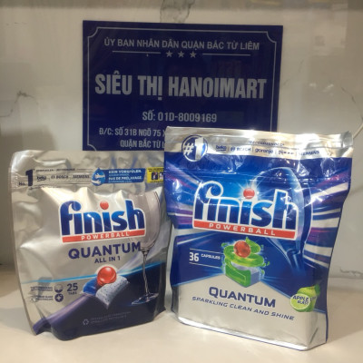 Viên rửa bát finish quantum max túi 60 viên