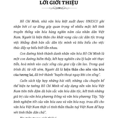 Văn Hoá Soi Đường Cho Quốc Dân Đi - Kết Tinh Và Toả Sáng Văn Hoá Hồ Chí Minh