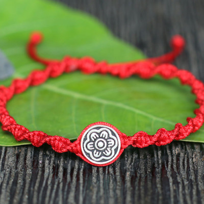 Vòng Kết Xanh Charm Hoa Bạc 925 Ngọc Quý Gemstones GA8