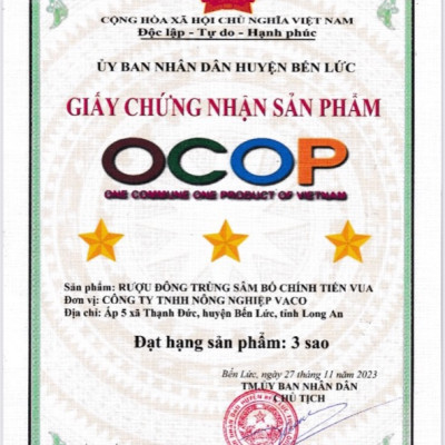 Rịu Tiến Vua Đông Trùng Hạ Thảo Vacofarm Chai 300ml - Bồi bổ sức khỏe, làm chậm lão hóa