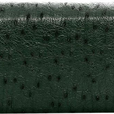 Ví Nữ Da Đà Điểu 3 Gấp Huy Hoàng HT3410 (19 x 10.5 cm) - Xanh Rêu