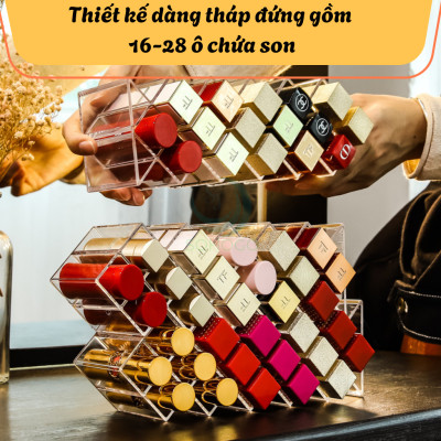 Khay Đựng Son 18–26 Ô Tiện Lợi Kệ Đựng Son 18–26 Ngăn Cao Cấp Khay Đựng Son Trang Điểm Đa Năng 18–26 Ô  Khay Son Cao Cấp 18–26 Ô – Gọn Gàng, Tinh Tế Khay Trang Điểm Đựng Son 18–26 Ô Acrylic Trong Suốt Hộp Đựng Son Handmade 18–26 Ngăn – Đẳng Cấp Makeup