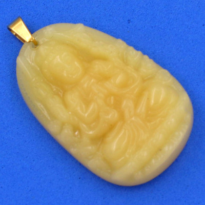 Mặt Phật Thiên Thủ Thiên Nhãn Thạch Anh Vàng 3.6cm - Phật bản mệnh tuổi Tý - Mặt size nhỏ