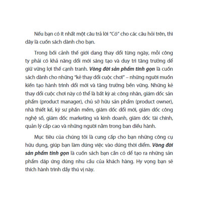 Vòng Đời Sản Phẩm Tinh Gọn - The Lean Product Lifecycle