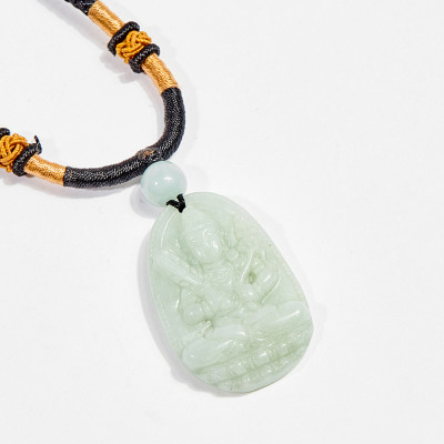 Mặt dây chuyền phật bản mệnh đá cẩm thạch phỉ thúy 3.6x2.3cm - Ngọc Quý Gemstones