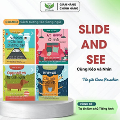 Combo Sách Tương Tác Song ngữ Cùng Kéo Và Nhìn - Slide and see