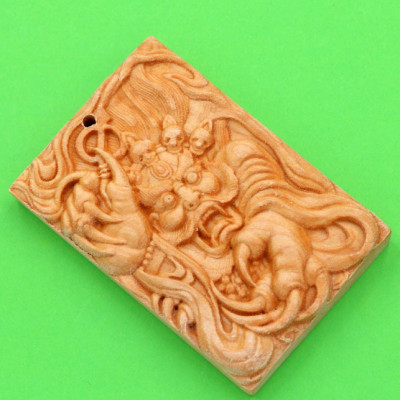 Mặt gỗ ngọc am khắc tượng Long Vương MG64