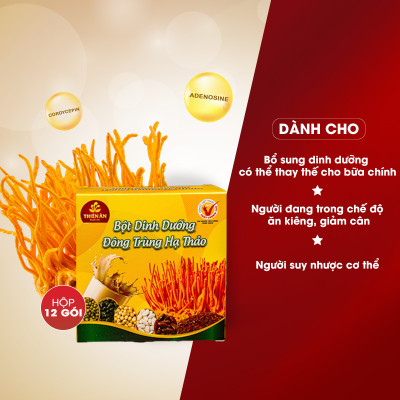 Bột Dinh Dưỡng Đông Trùng Hạ Thảo Thiên Ân - Hộp 12 Gói