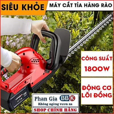 [LOẠI 1] Máy cắt tỉa hàng rào cắt cây cảnh LAPUSEN 199V Chính hãng - Động cơ lõi đồng 100% -1800W chân pin phổ thông 4cm