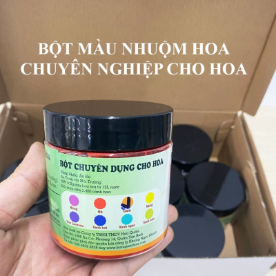 BỘT NHUỘM HOA NHẬP KHẨU ẤN ĐỘ (HỦ 110GR pha 12L nước nhuộm hoa tươi) gồm 8 màu cơ bản