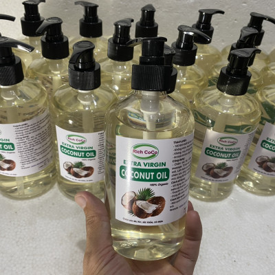 DẦU DỪA HỮU CƠ ÉP LẠNH - RICH COCO – EXTRA VIRGIN COCONUT OIL – CHAI 500ml