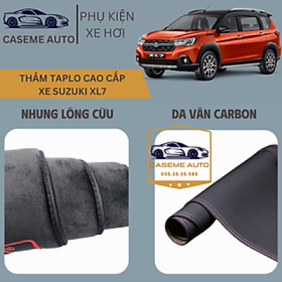 [SUZUKI XL7] Thảm Taplo 3 Lớp Dành Cho Xe SUZUKI XL7, Nhung Lông Cừu Và Da Vân Carbon Cao Cấp - Hàng Chính Hãng