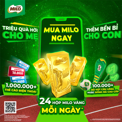 [TẶNG TÚI XÁCH TAY NĂNG ĐỘNG] Thùng 48 hộp sữa lúa mạch Nestlé MILO Ít đường 180ml