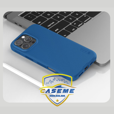 Ốp Lưng Dành Cho iPhone 16 Pro Max Nillkin Dạng Sần Viền Silicon - Hàng Chính Hãng