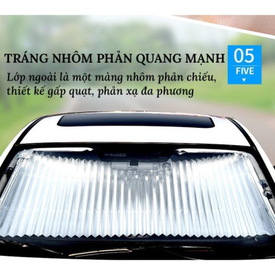 Rèm Che Nắng Kính Lái Ô Tô Kính Trước Tráng Nhôm Cách Nhiệt - Chống Nóng Hiệu QuảCARZONE.TOP