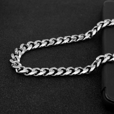 Vòng cổ hợp kim titan không gỉ bản to mạnh mẽ