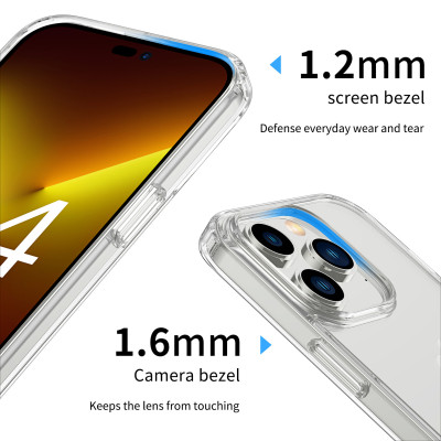 Ốp Lưng PC Hybrid Clear Dành Cho iPhone 14 / iPhone 14 Plus / iPhone 14 Pro / iPhone 14 Pro Max - Hàng Chính Hãng LEEU DESIGN