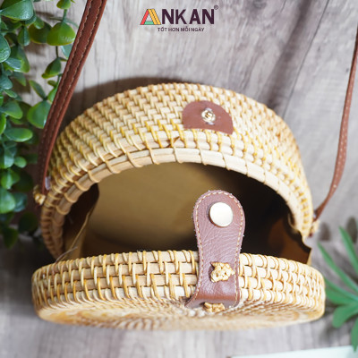 Túi Mây Thời Trang Có Dây Đeo – Túi Mây Vintage Handmade, Túi Mây Đeo Chéo Đi Biển, Picnic, Dạo Phố