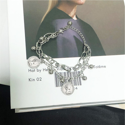 Vòng đeo tay nam nữ mix hạt titan không đen