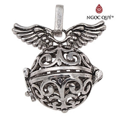 Charm đựng hạt bằng hợp kim họa tiết đôi cánh treo - Ngọc Quý Gemstones