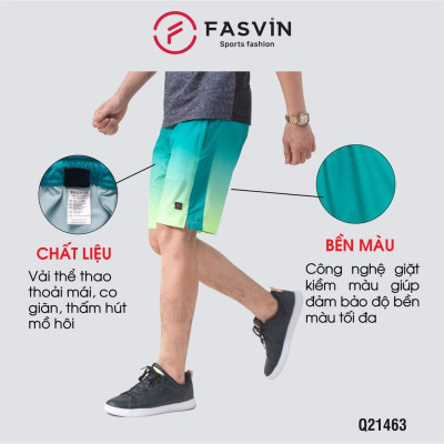 Quần Đùi Nam Đi Bơi FASVIN S21463.HN Vải Gió Đẹp In Thăng Hoa Hàng Nhà Máy Chất Lượng Cao