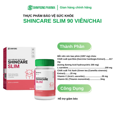 [Hộp 90 Viên] Viên uống Shincare Slim - Hỗ trợ giảm hấp thu chất béo, kiểm soát cân nặng - SHINPOONG PHARMA