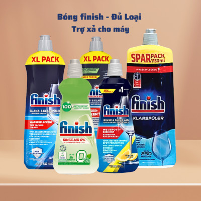 Nước làm bóng Finish 1600ml, hoặc 800ml dung dịch dầu làm bóng bát finish dùng cho máy rửa bát chén 500ml, 400ml